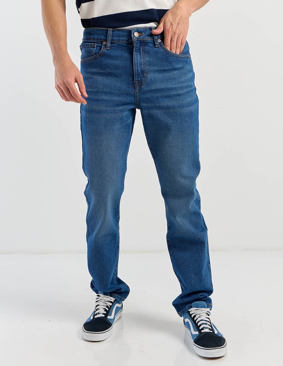 Jeans bota deslavado para hombre