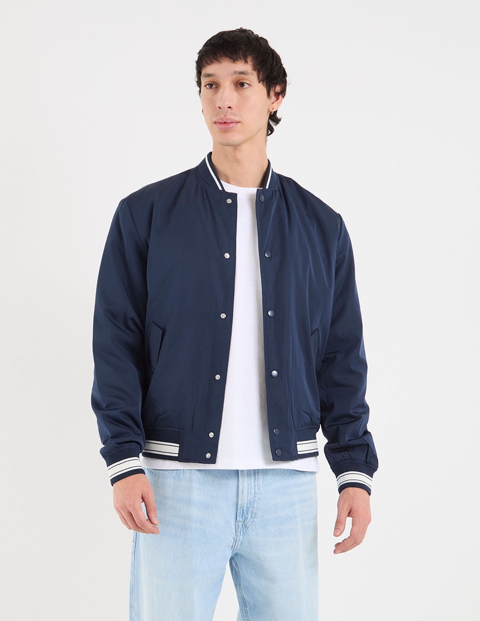 Chamarra bomber con bolsillos para hombre 2