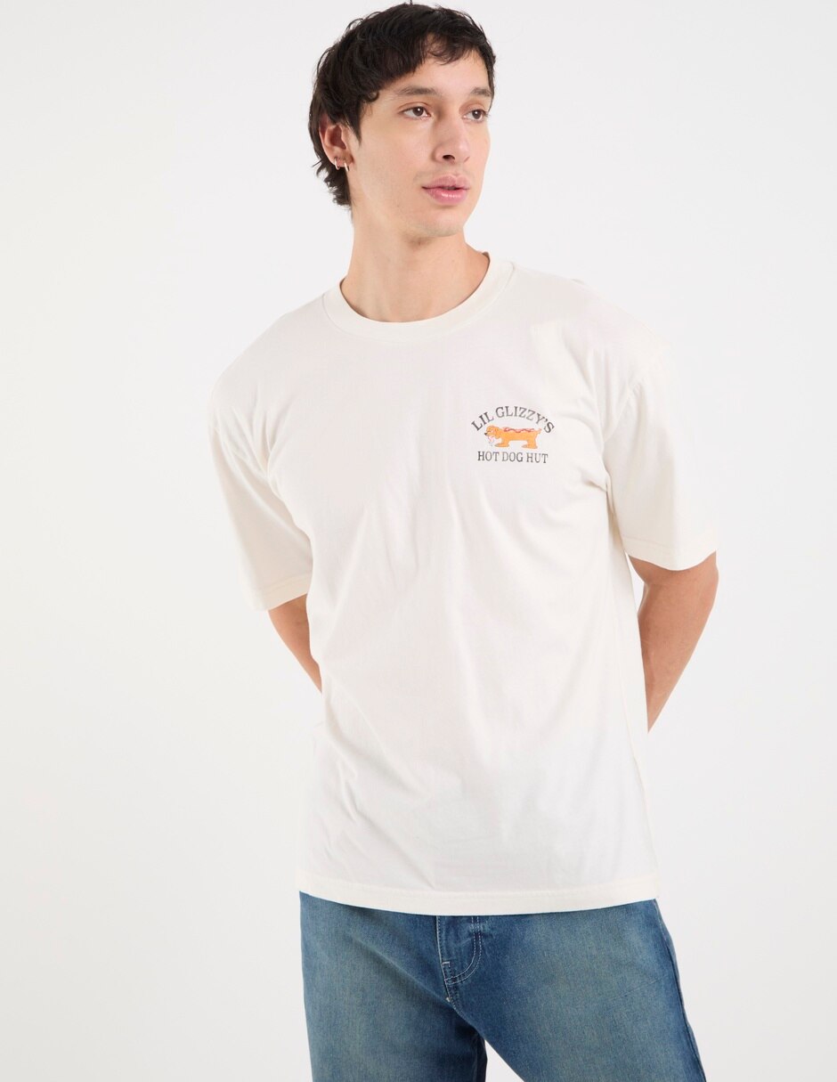 Playera Lil Glizzy's Hot Dog Hut manga corta para hombre Playera Lil Glizzy's Hot Dog Hut manga corta para hombre