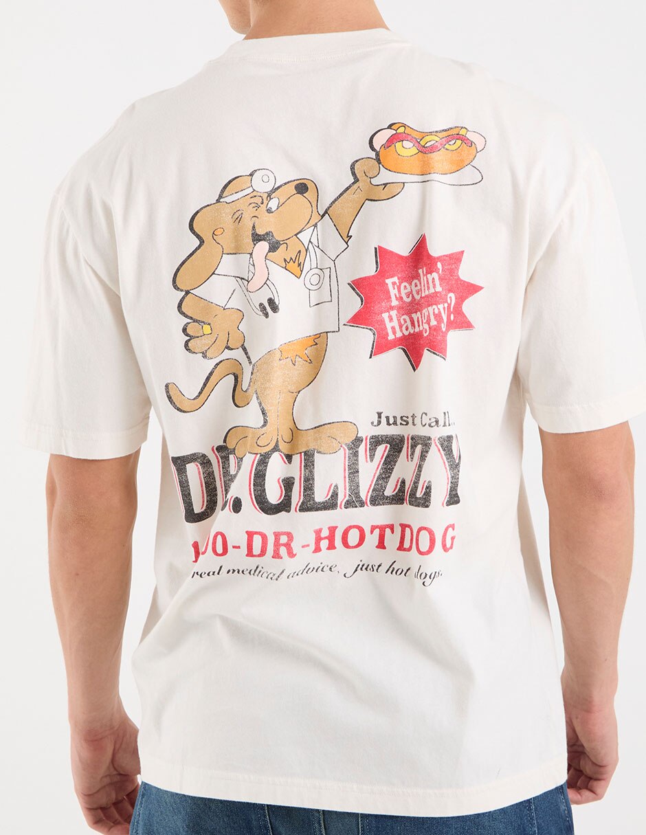 Playera Lil Glizzy's Hot Dog Hut manga corta para hombre 5
