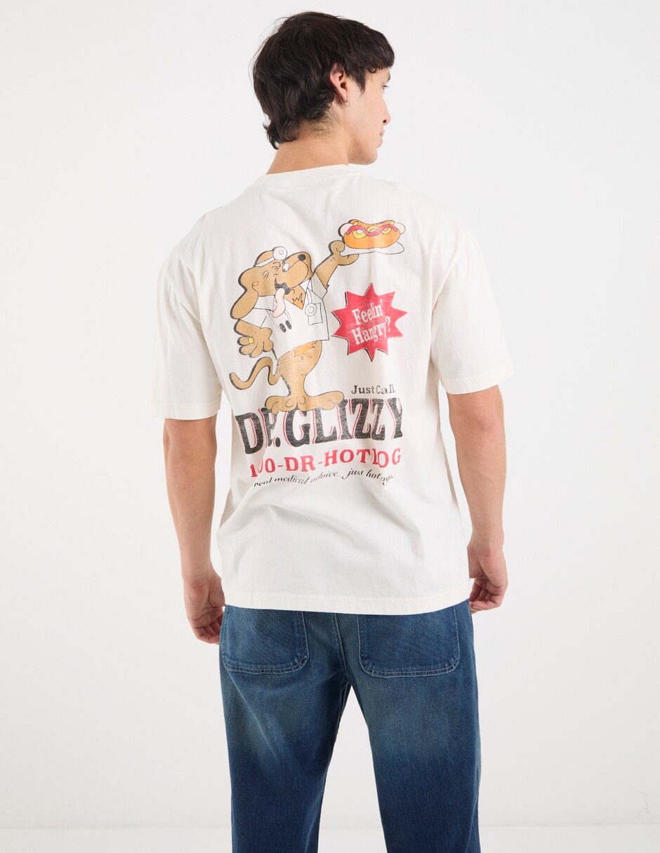 Playera Lil Glizzy's Hot Dog Hut manga corta para hombre 6