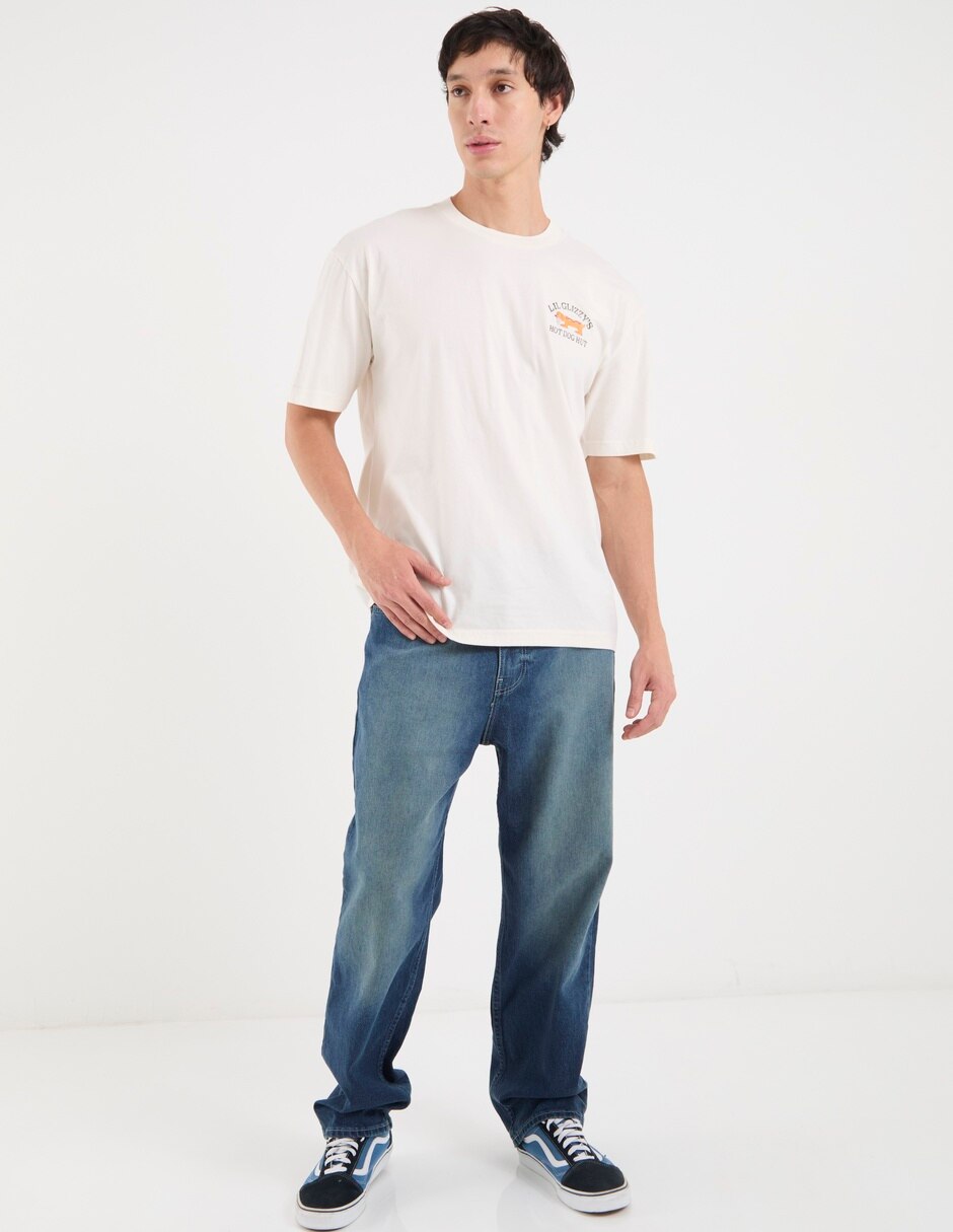 Jeans regular deslavado para hombre 2