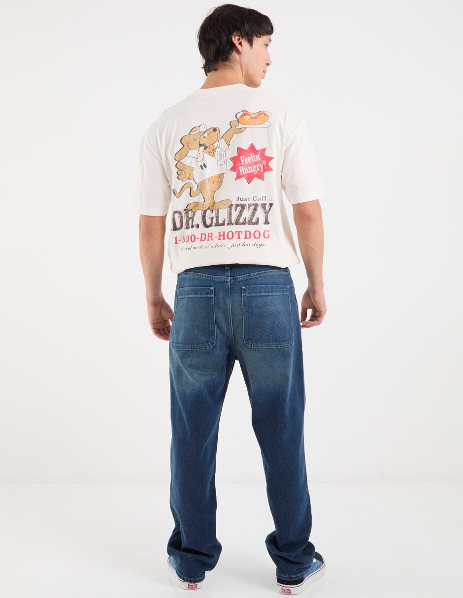 Jeans regular deslavado para hombre 6