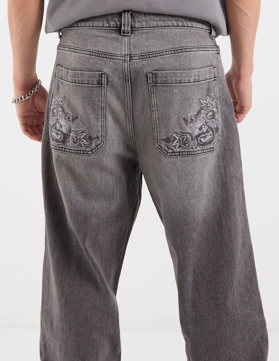 Jeans relaxed amplio para hombre 5