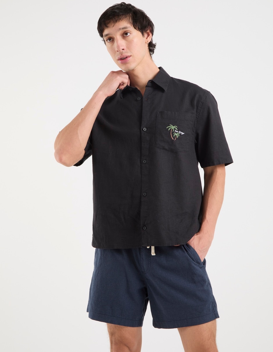 Camisa casual hollister manga corta para hombre