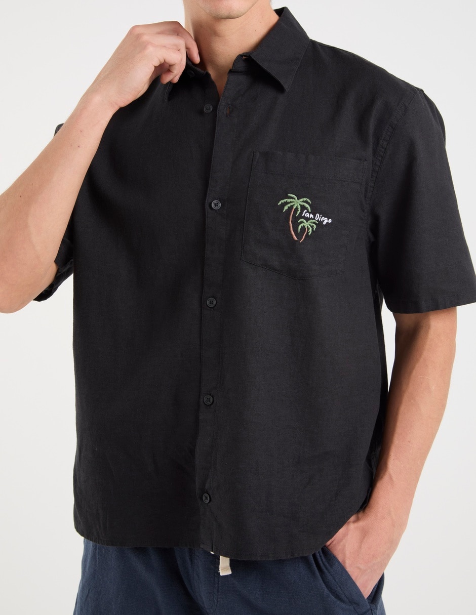 Camisa casual hollister manga corta para hombre