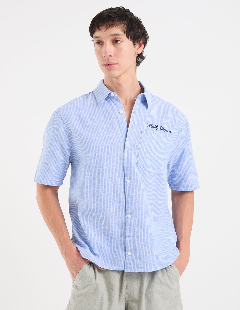 Camisa casual manga corta para hombre