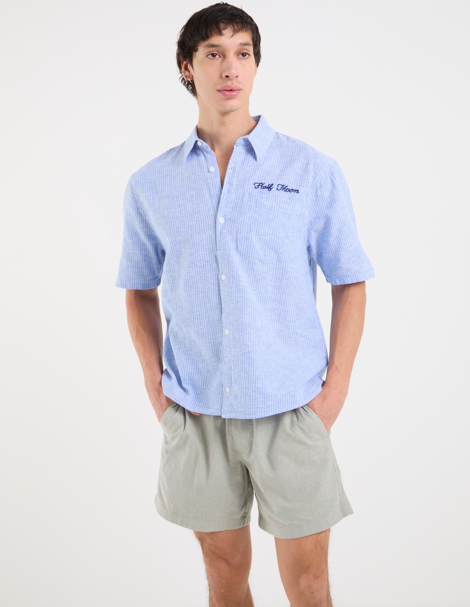 Camisa casual manga corta para hombre