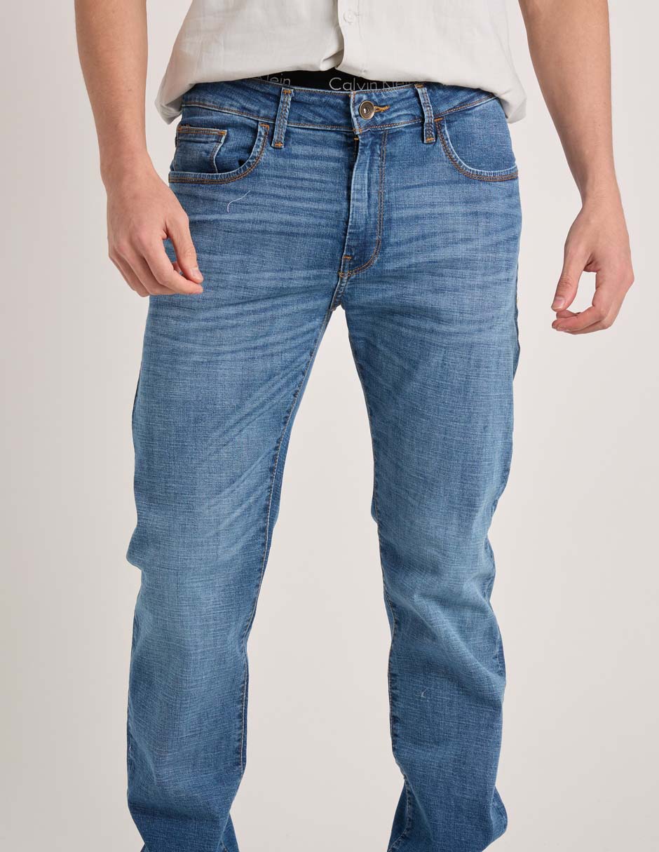 Jeans slim deslavado para hombre