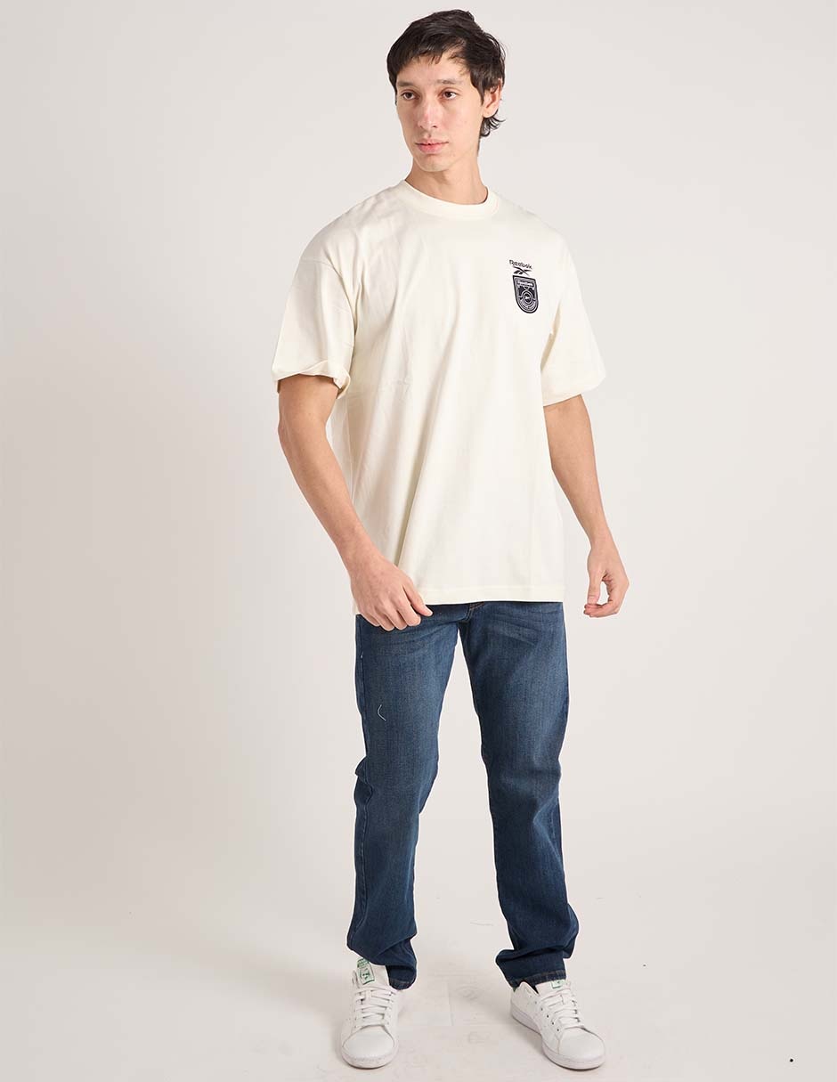 Jeans straight deslavado para hombre 3