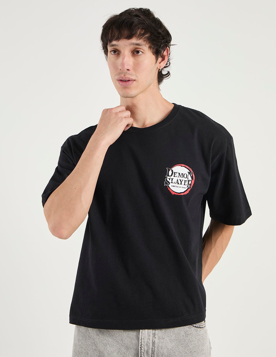 Playera tee bar cuello redondo para hombre