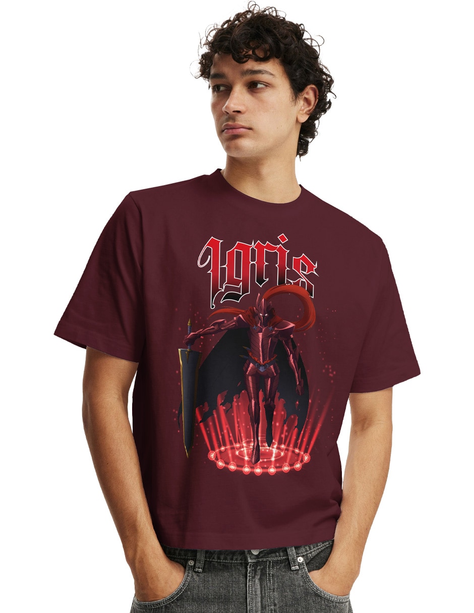Playera tee bar cuello redondo para hombre