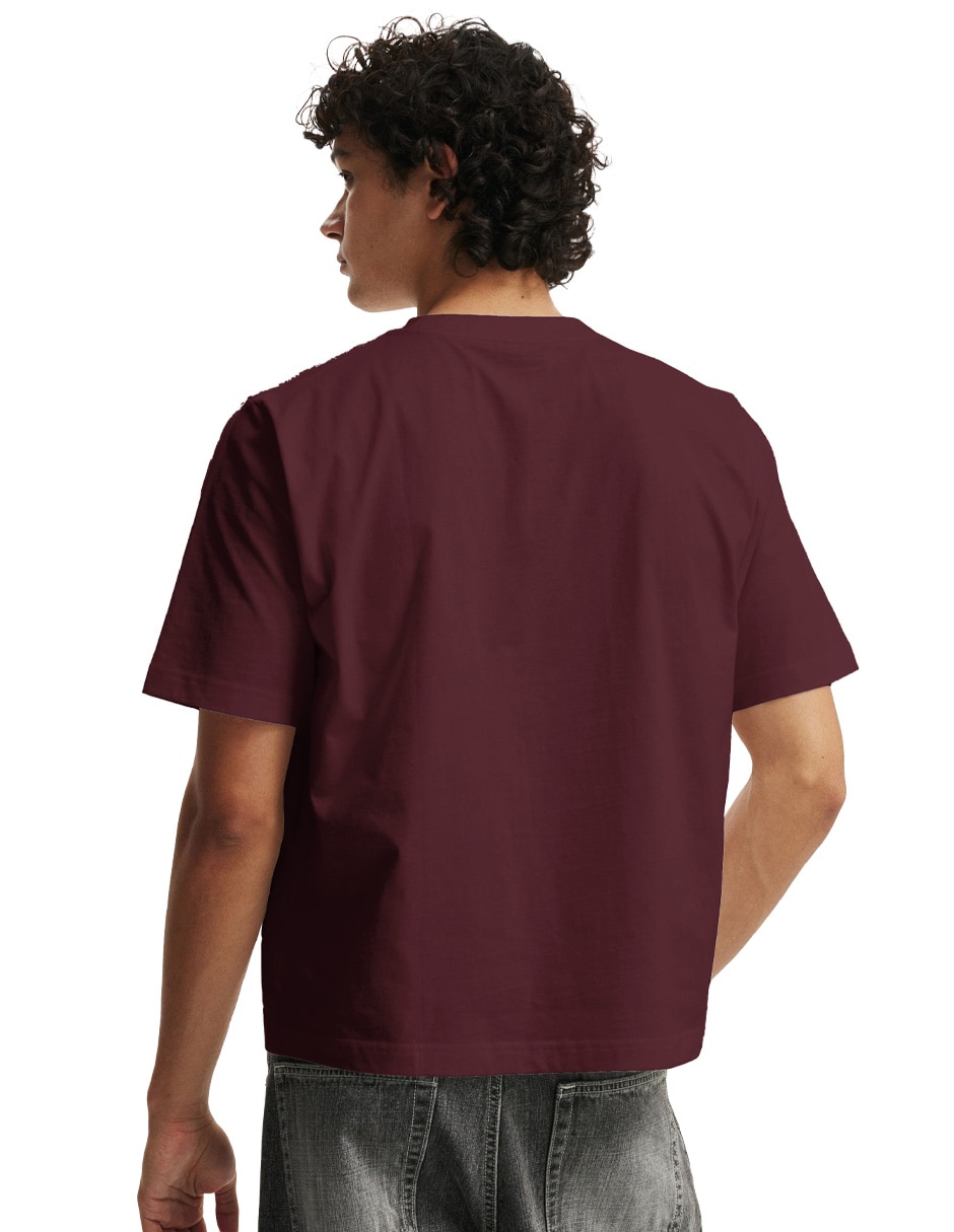 Playera tee bar cuello redondo para hombre