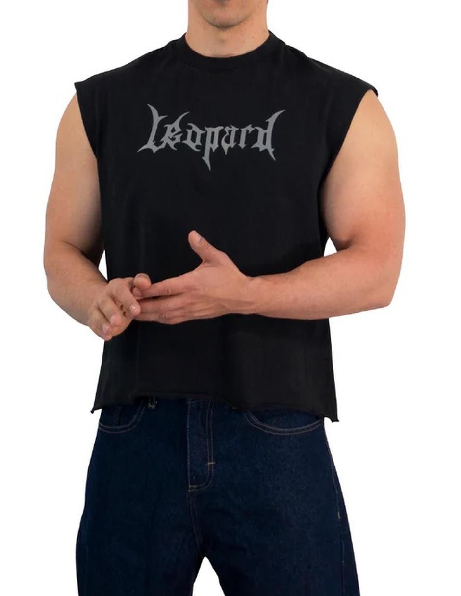 Playera John Leopard cuello redondo para hombre