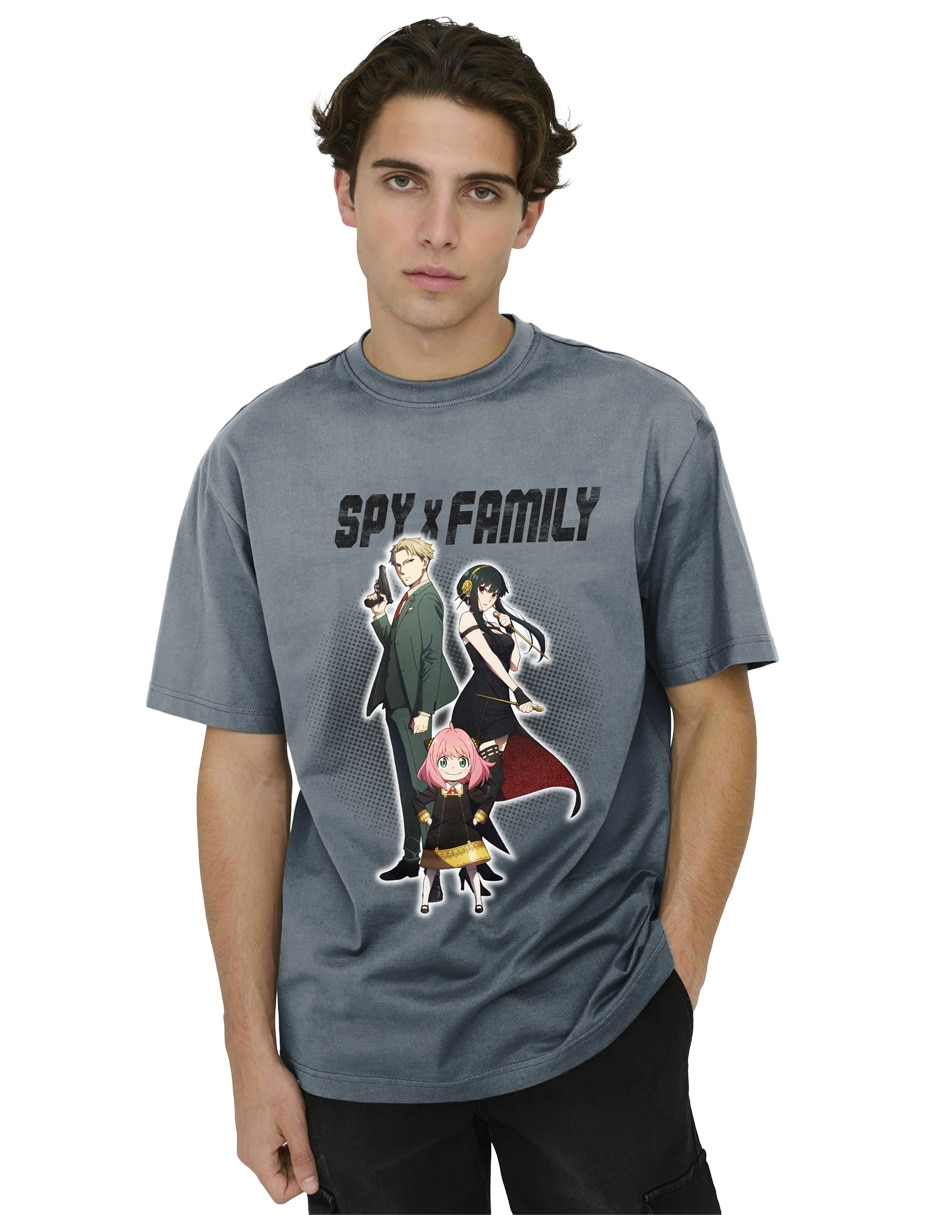 Playera tee bar cuello redondo para hombre