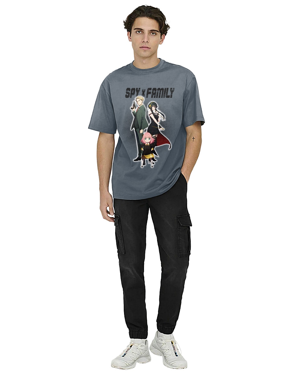 Playera tee bar cuello redondo para hombre