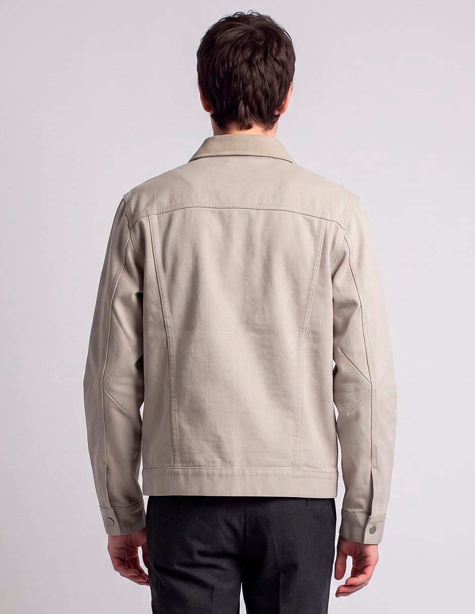 Sobrecamisa casual de algodón manga larga para hombre 2