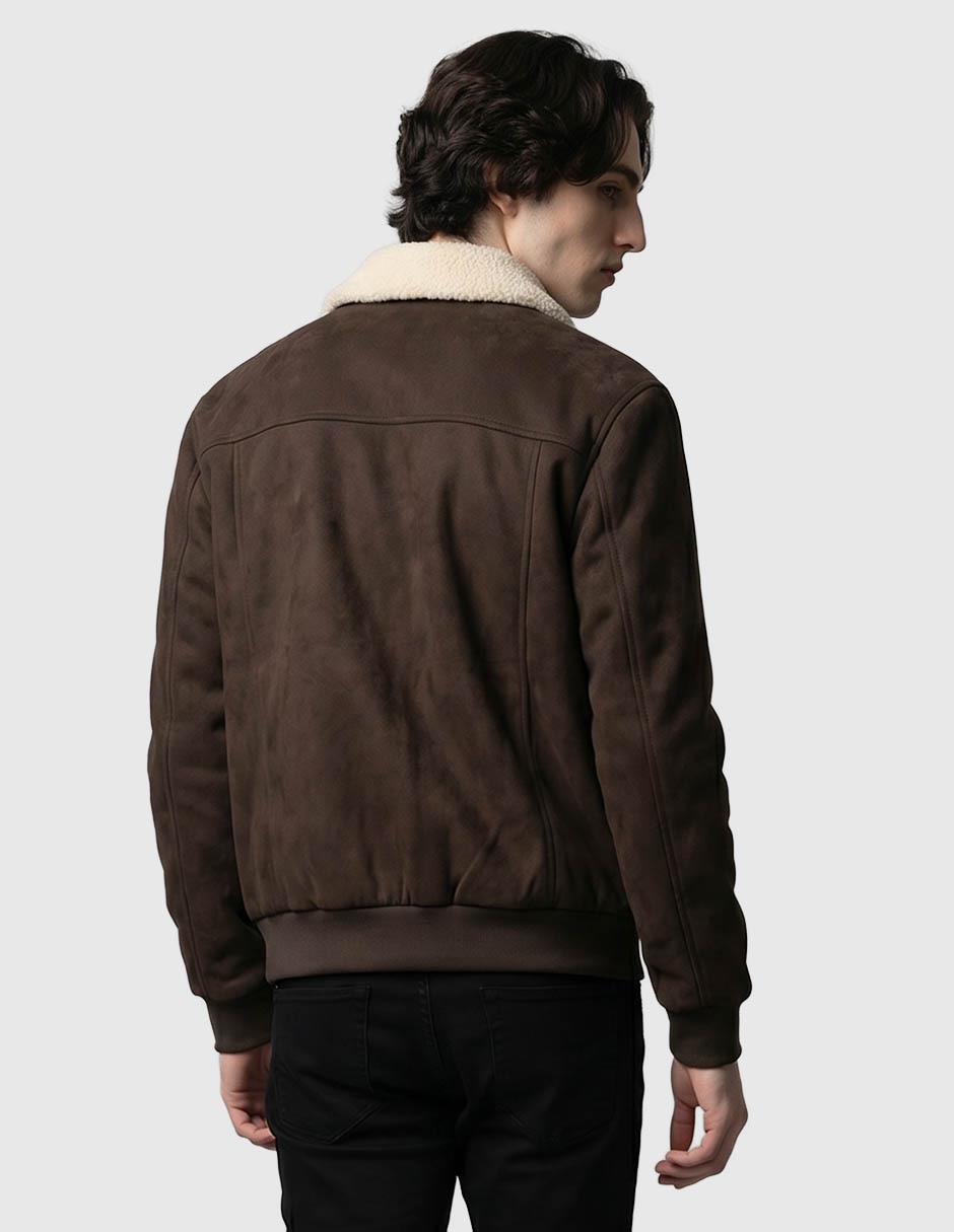 Chamarra casual con bolsillos para hombre