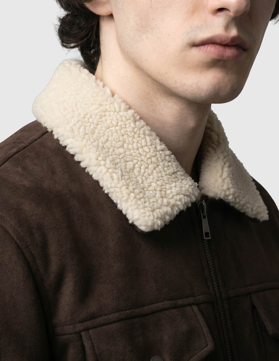 Chamarra casual con bolsillos para hombre