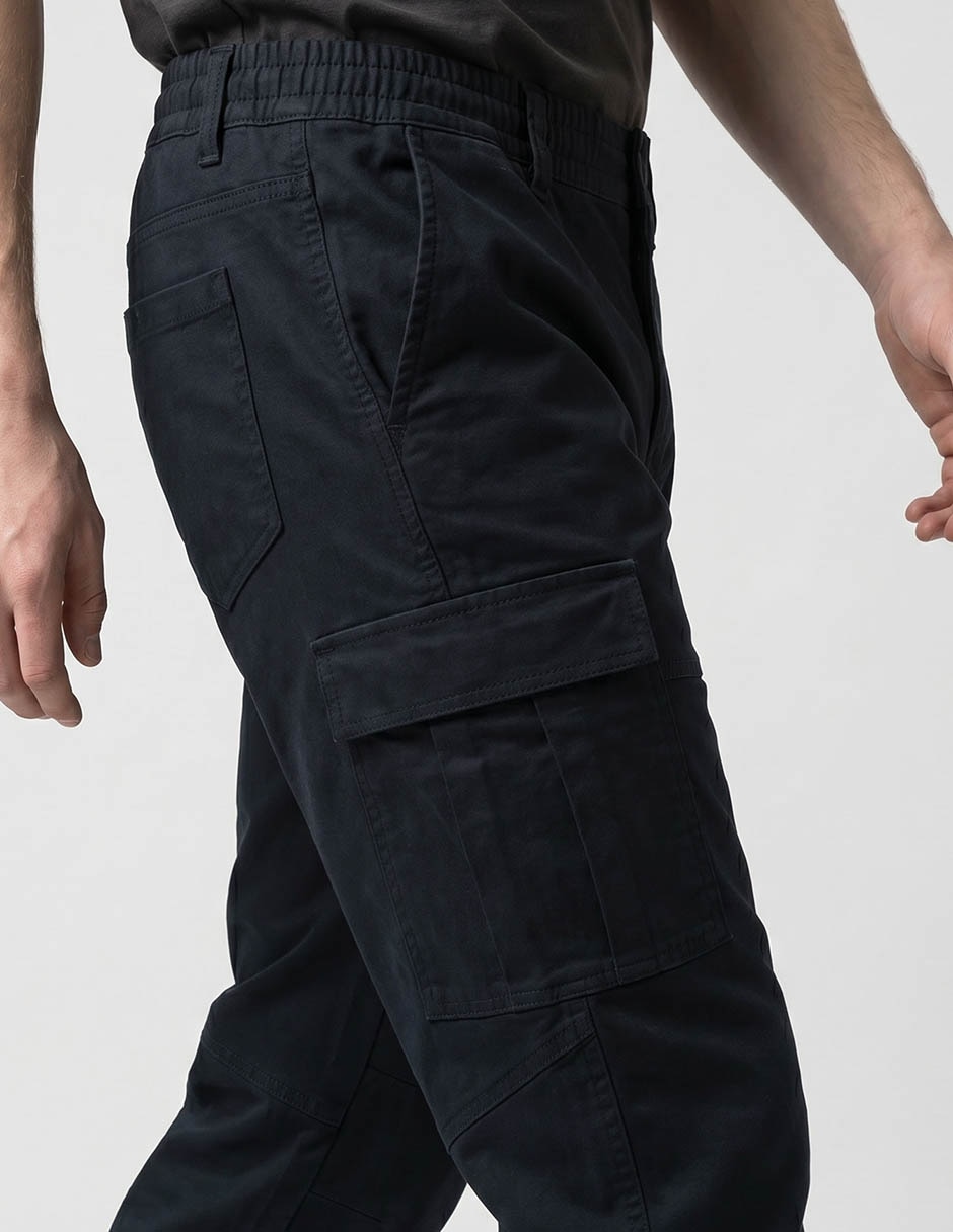 Pantalón cargo cargo straight de algodón para hombre 3