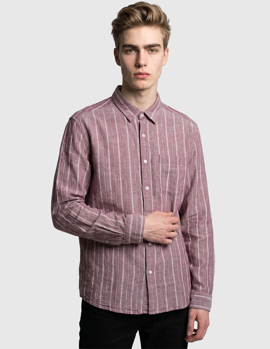Camisa casual de algodón manga larga para hombre 1