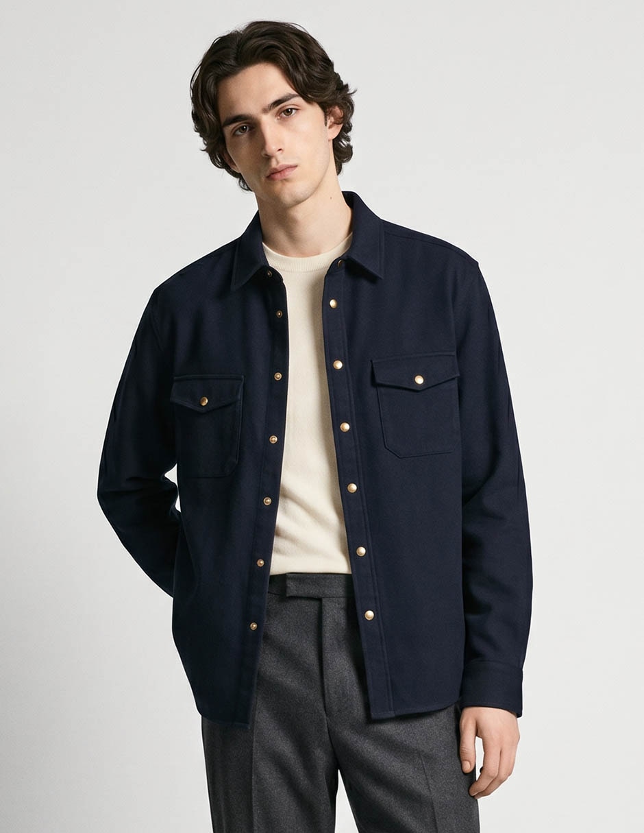 Camisa casual de algodón manga larga para hombre Camisa casual de algodón manga larga para hombre
