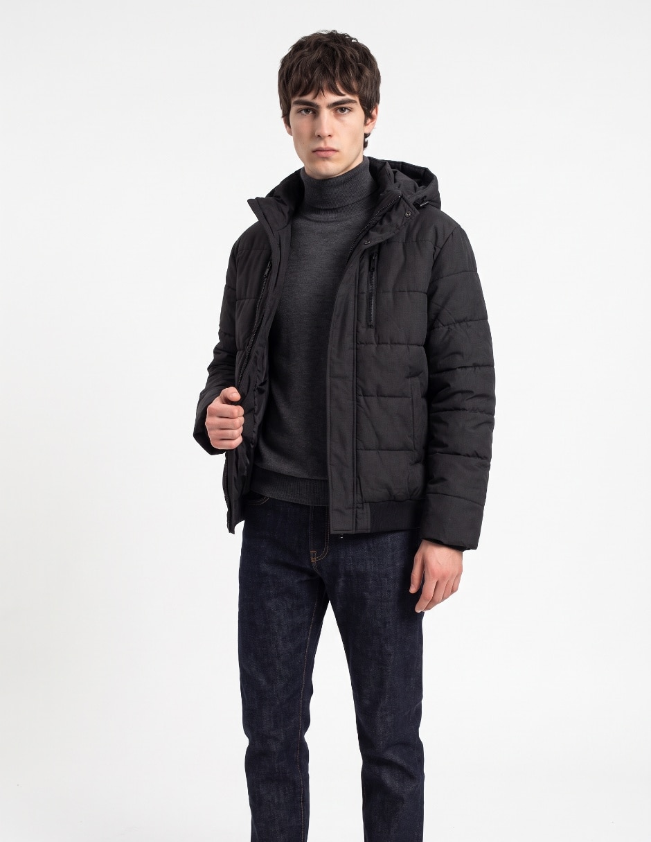 Chamarra capitonada con bolsillos para hombre Chamarra capitonada con bolsillos para hombre