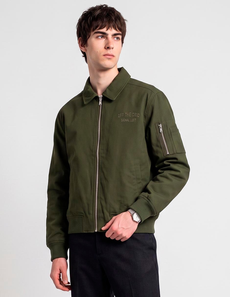Chamarra bomber con bolsillos para hombre
