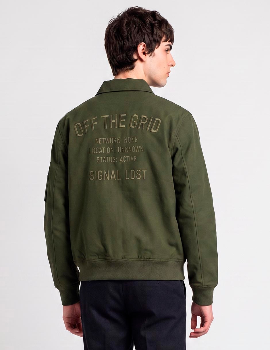 Chamarra bomber con bolsillos para hombre 2