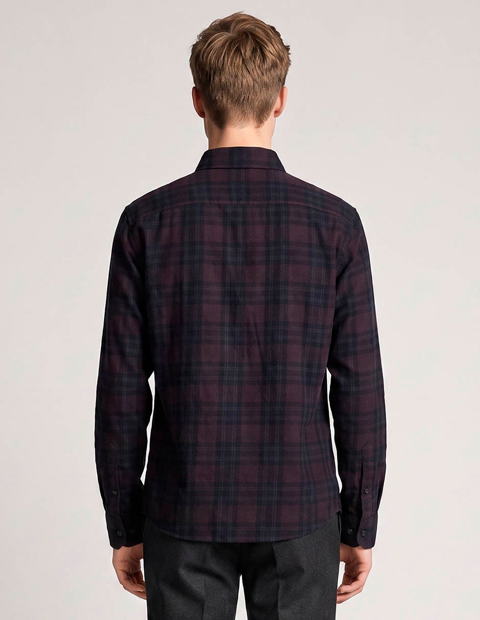 Camisa casual de algodón manga larga para hombre 3