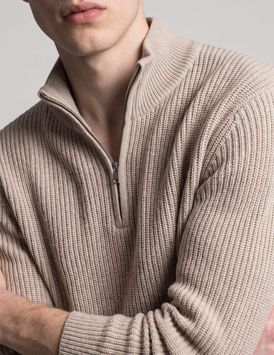 Suéter cuello con cierre para hombre 3