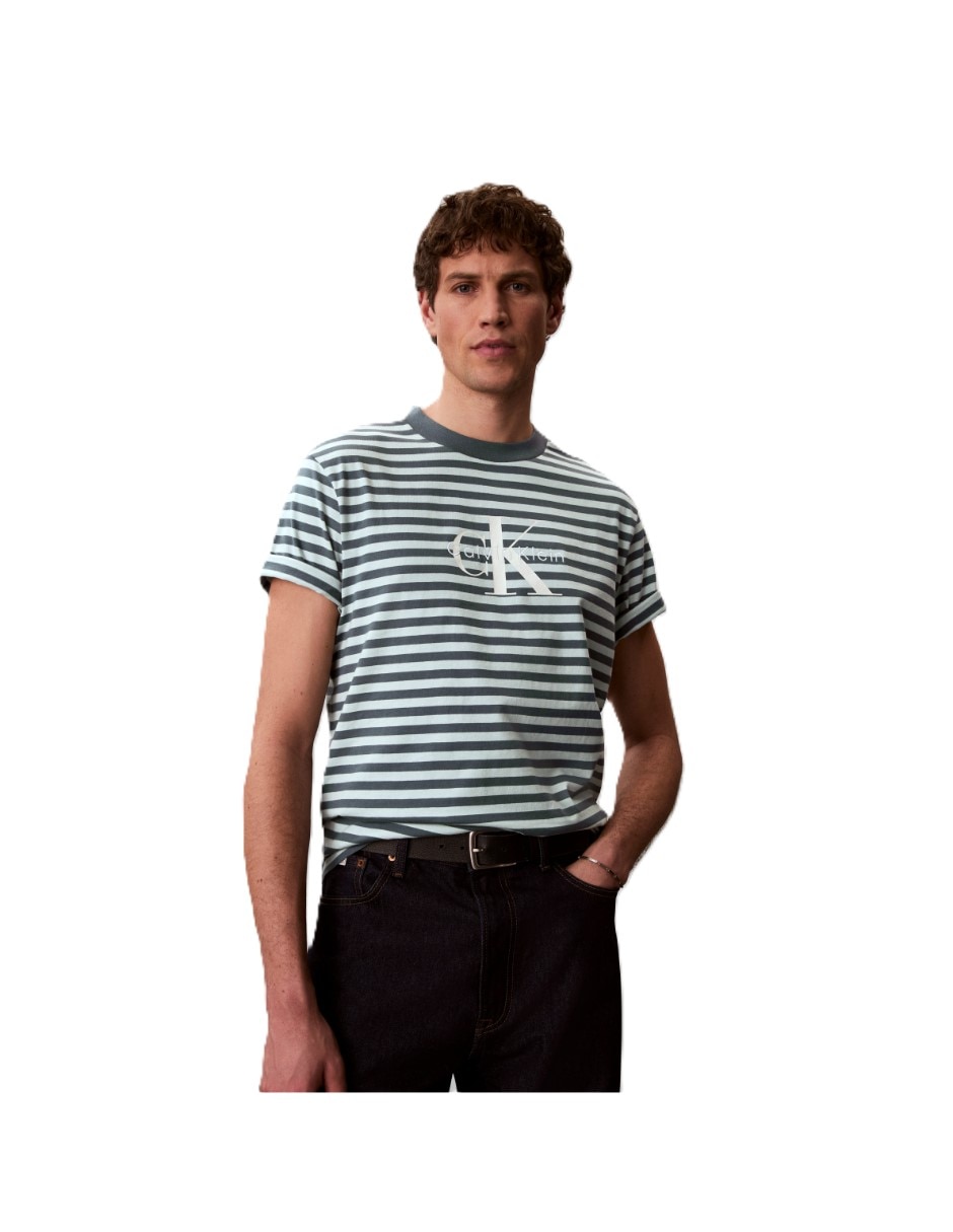 Playera playera ck para hombre cuello redondo para hombre 3