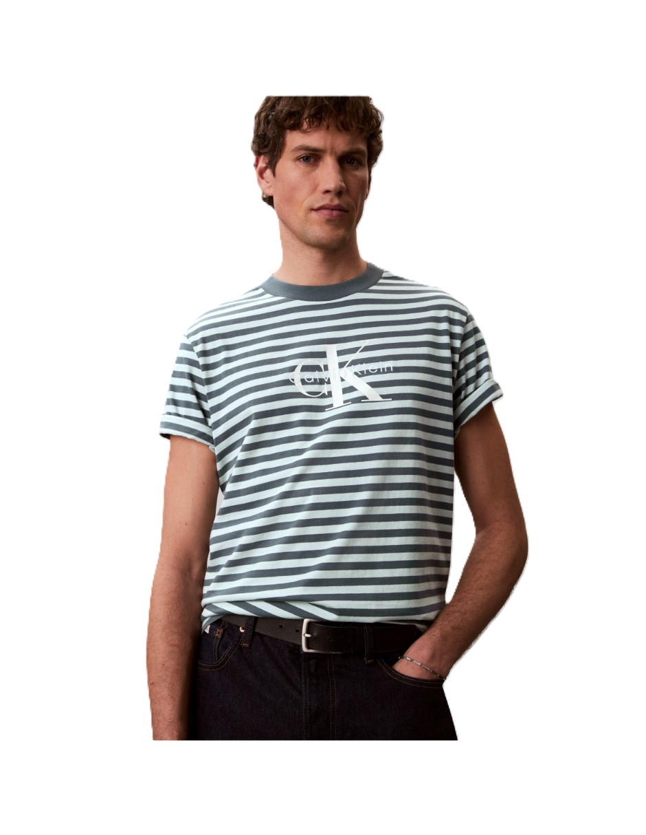 Playera playera ck para hombre cuello redondo para hombre 5