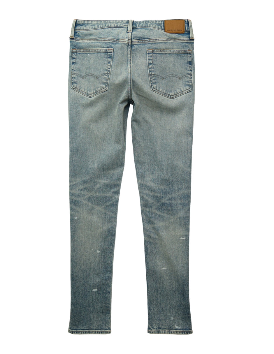 Jeans skinny American Eagle lavado obscuro para hombre