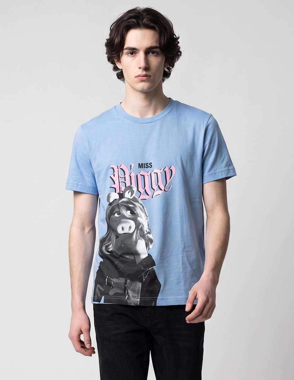 Playera Miss Piggy cuello redondo para hombre Playera Miss Piggy cuello redondo para hombre