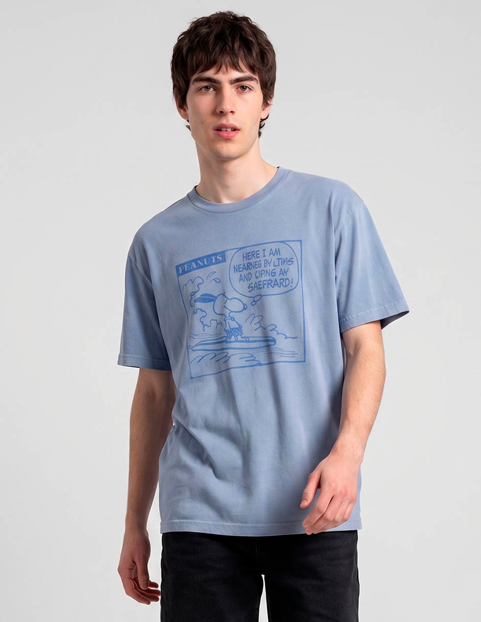 Playera Peanuts cuello redondo para hombre Playera Peanuts cuello redondo para hombre