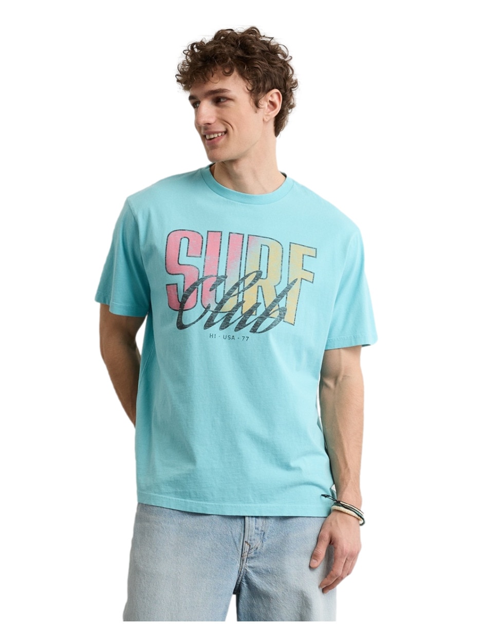 Playera Tees cuello redondo para hombre