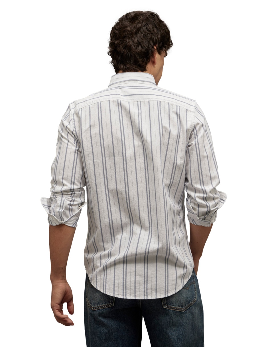 Camisa casual American Eagle manga larga para hombre