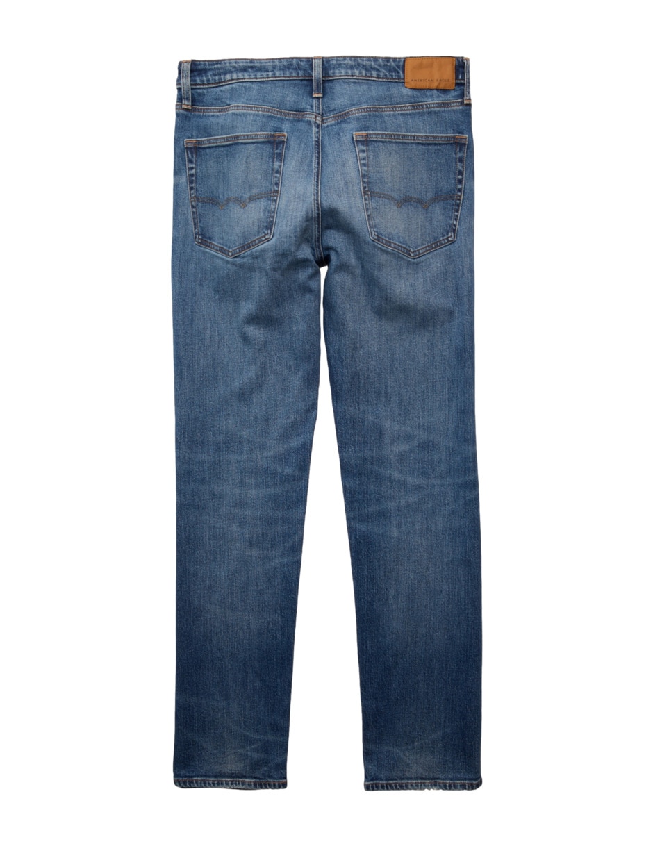 Jeans straight American Eagle lavado obscuro para hombre