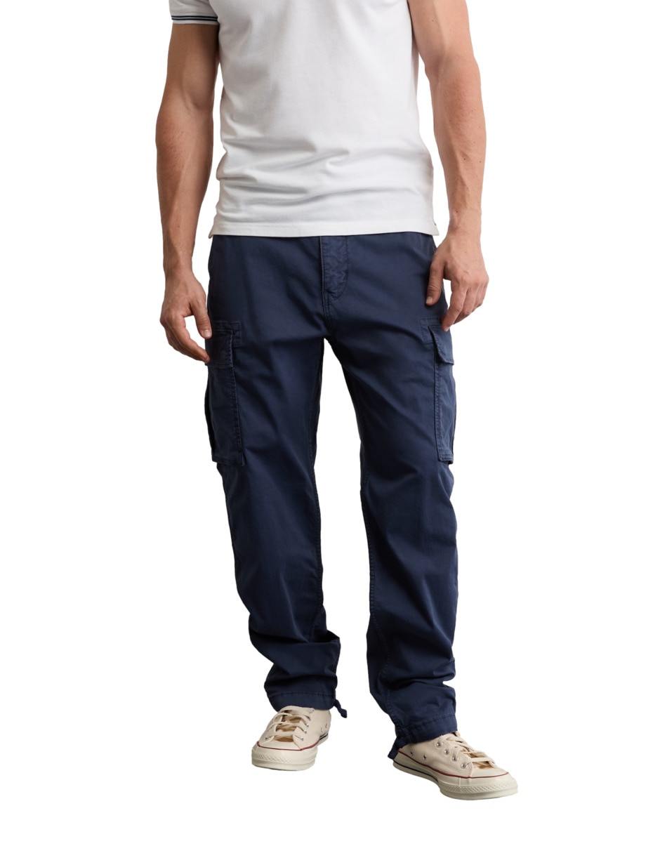 Pantalón casual cargo slim de algodón para hombre Pantalón casual cargo slim de algodón para hombre