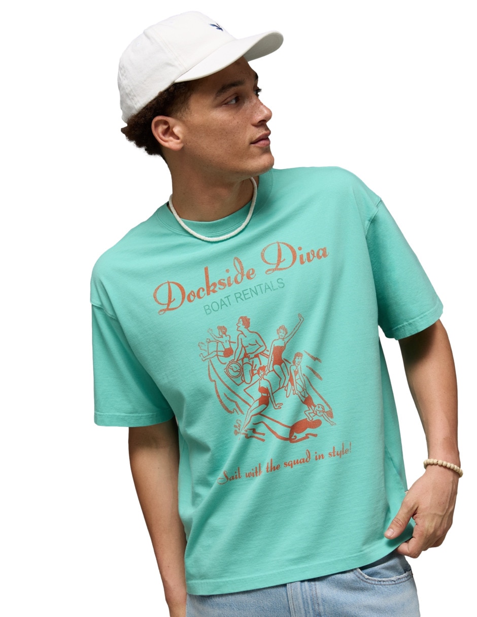 Playera tees cuello redondo para hombre