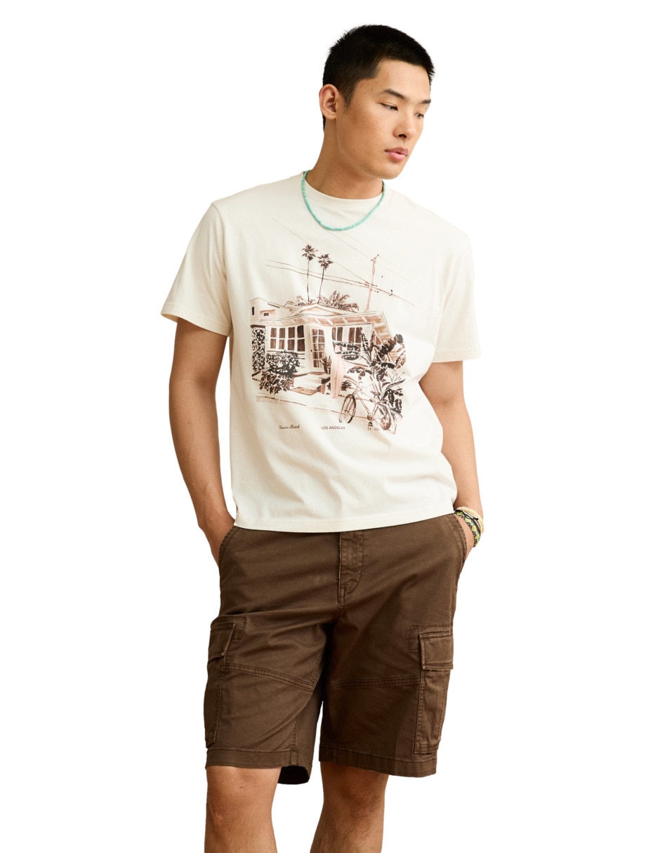 Playera Tees cuello redondo para hombre
