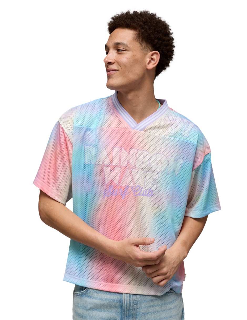 Playera tees cuello v para hombre