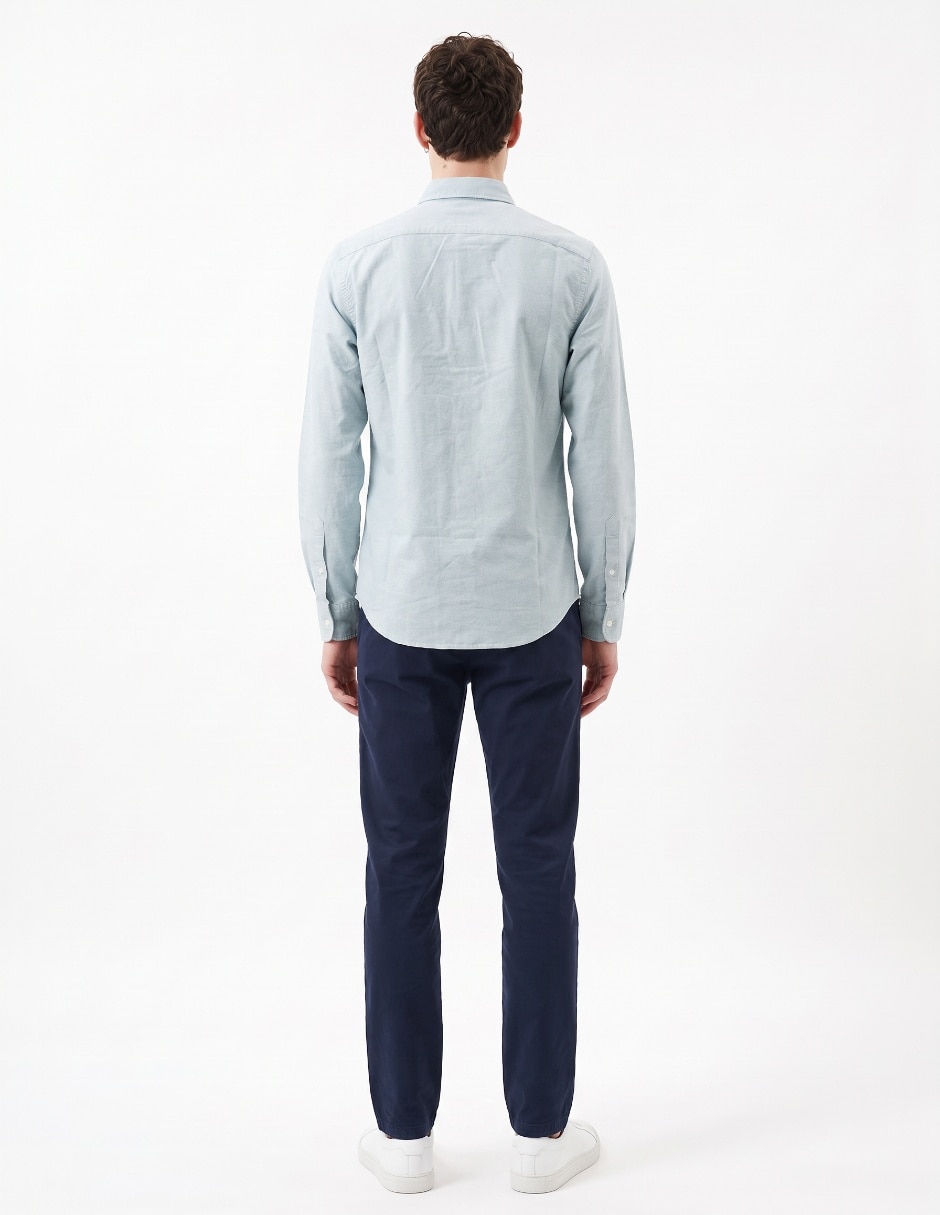 "camisa/sobrecamisa" casual "de" (si aplica) algodón "manga" larga "para hombre" 2