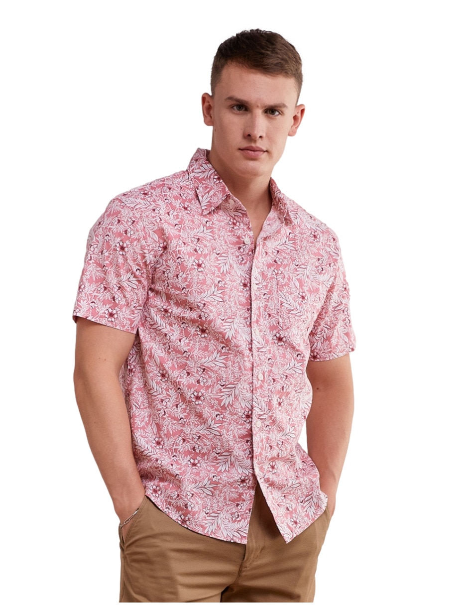 Camisa casual de algodón manga corta para hombre Camisa casual de algodón manga corta para hombre