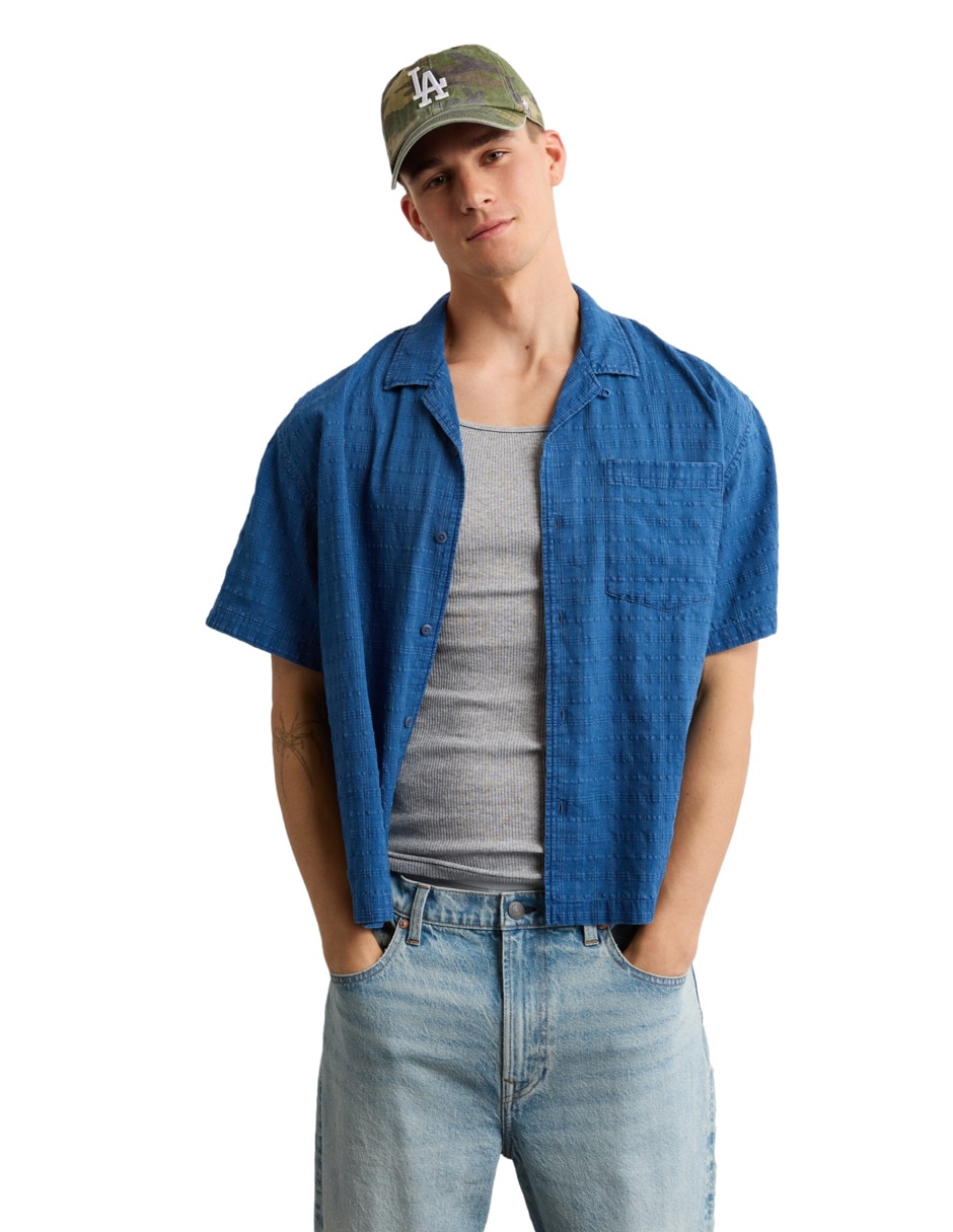 Camisa casual manga corta para hombre
