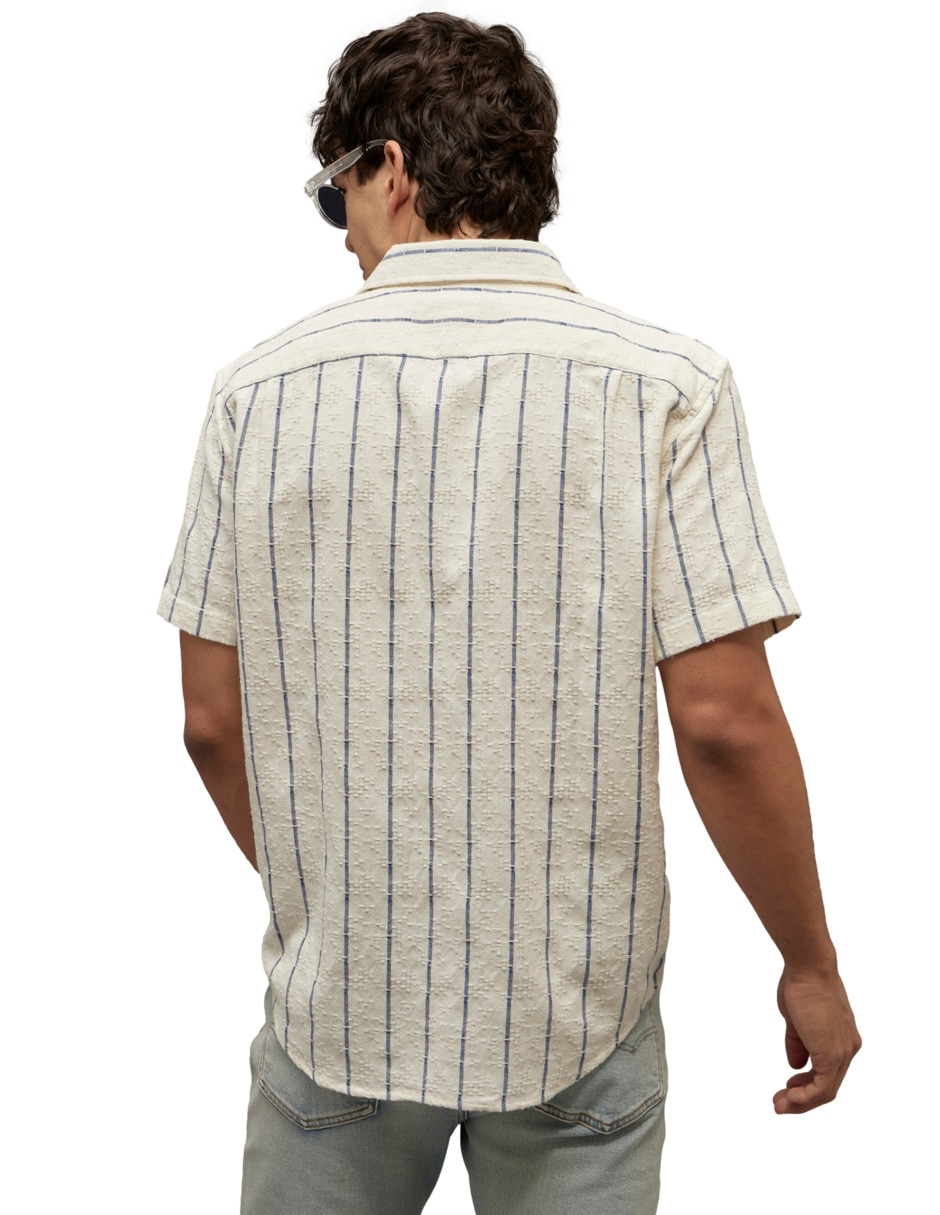 Camisa casual American Eagle de algodón manga corta para hombre