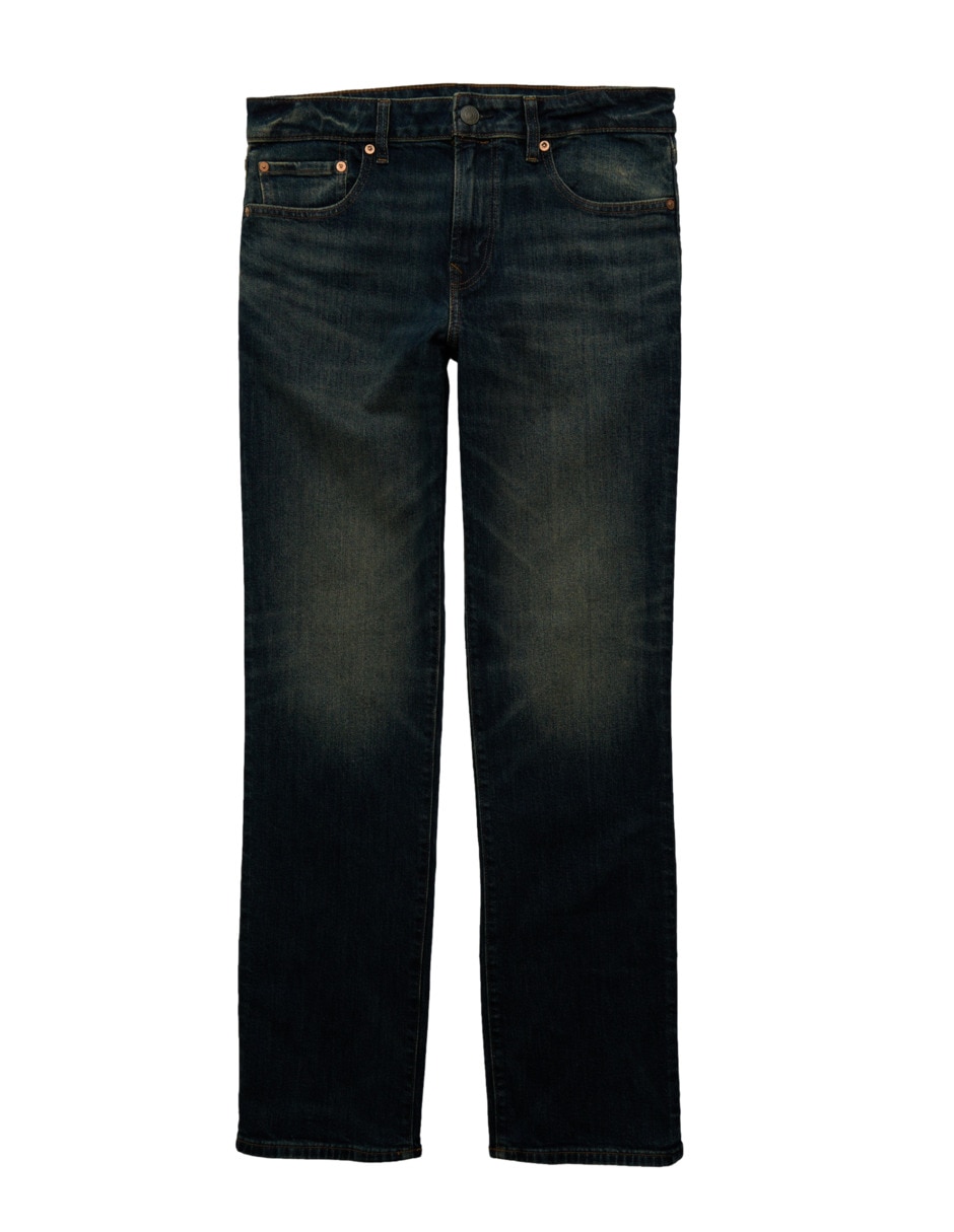 Jeans bota lavado obscuro para hombre 4