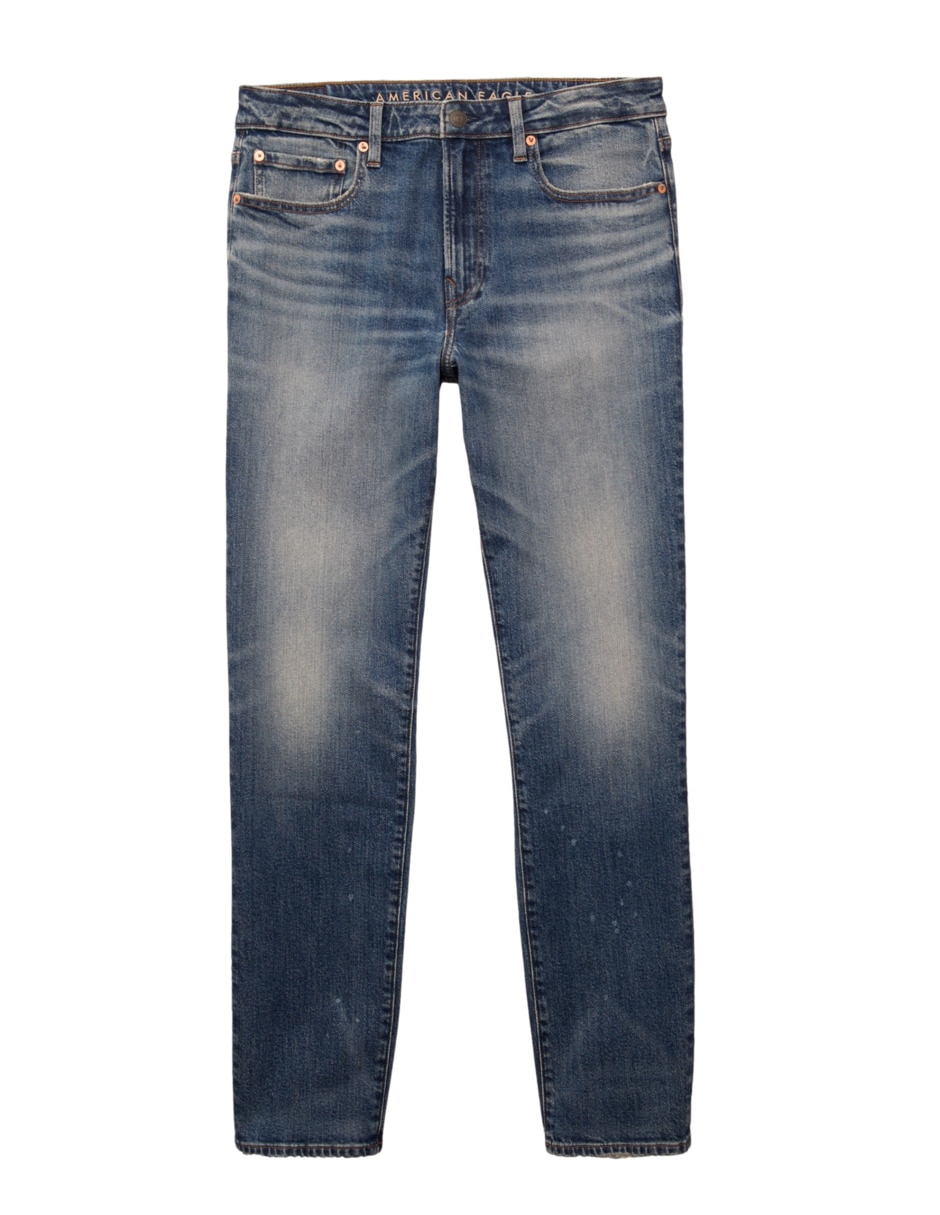 Jeans straight American Eagle lavado obscuro para hombre