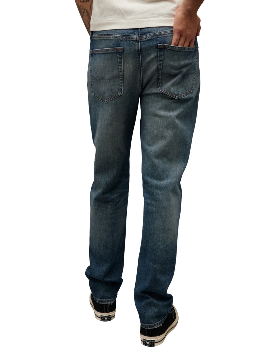 Jeans straight American Eagle lavado obscuro para hombre